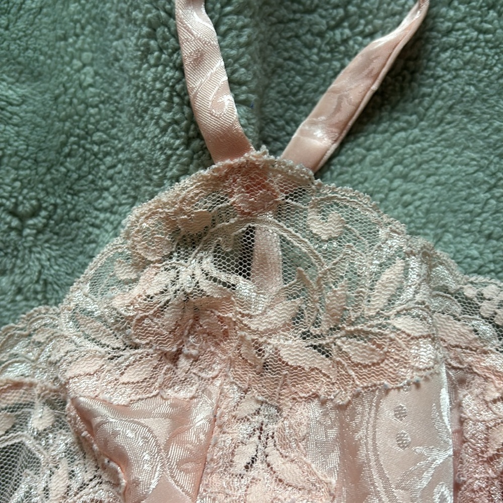 Vintage VS Blush Lace Slip Dress - Picture 5 of 7